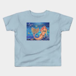 Naia mermaid art by Renee Lavoie Kids T-Shirt
